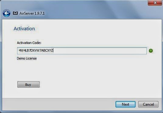 airserver activation code